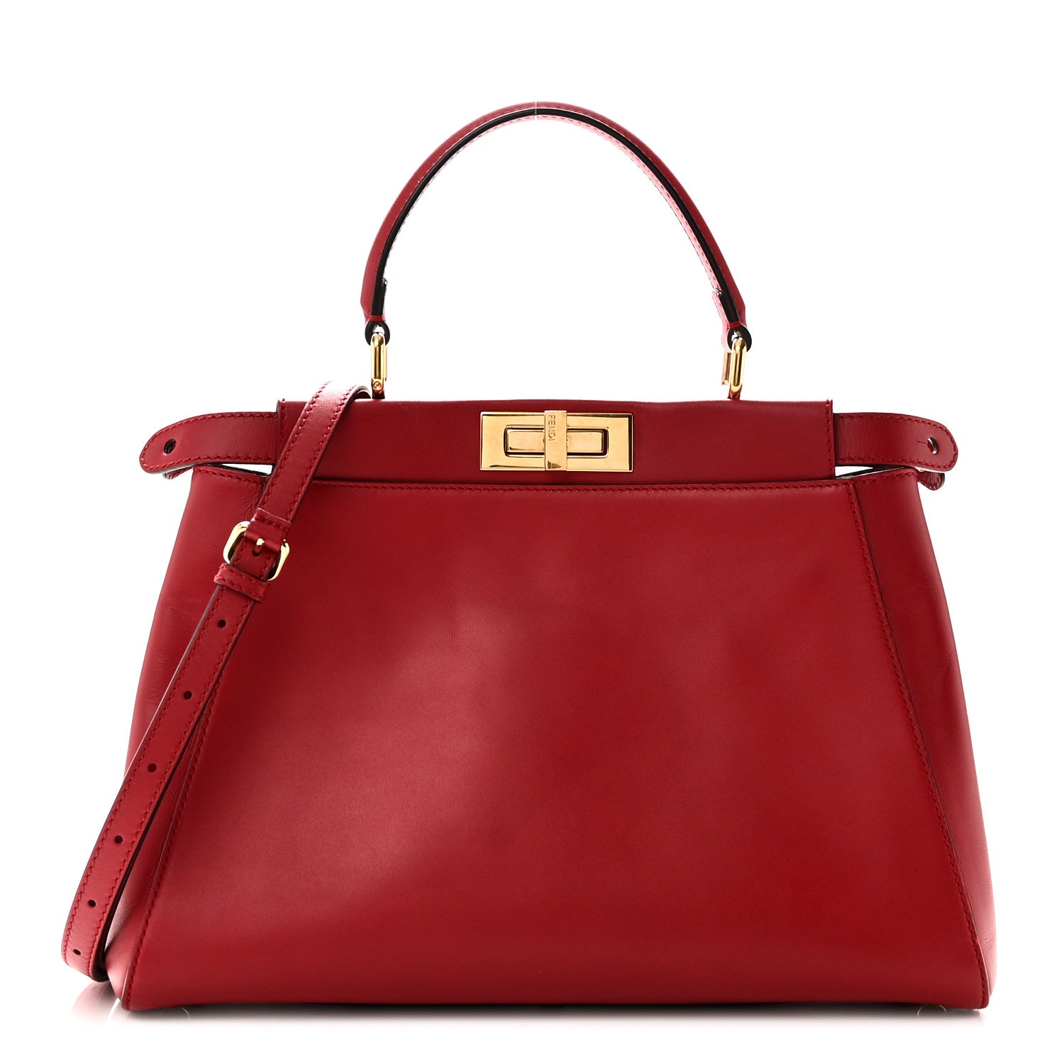 Fendi Vitello Morgan Fabric Jacquard Pequin Medium Peekaboo Iconic Satchel Mattone  Mattone Tobacco Black 1 of 9