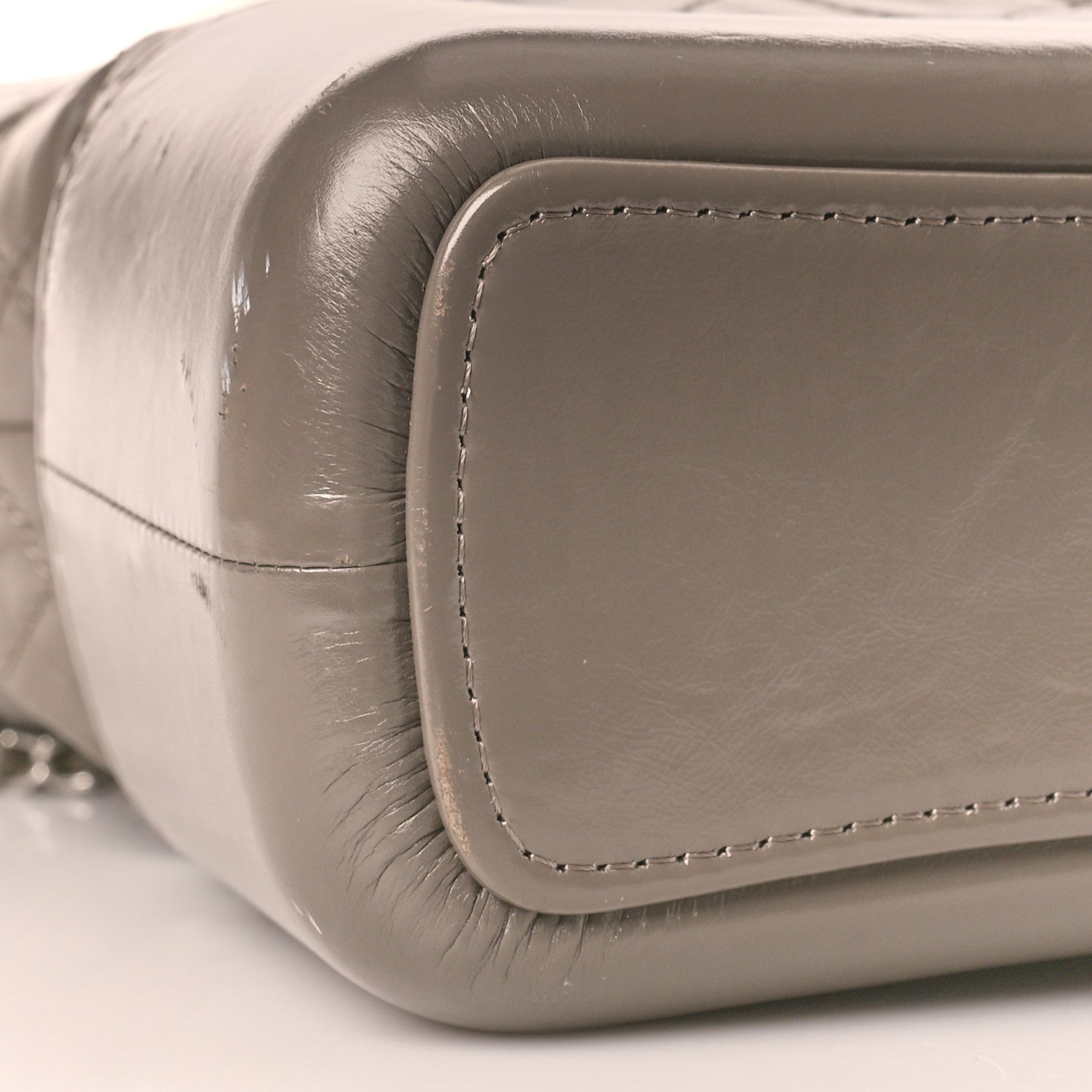 Chanel Aged Calfskin Quilted Medium Gabrielle Hobo Grey 8 of 13