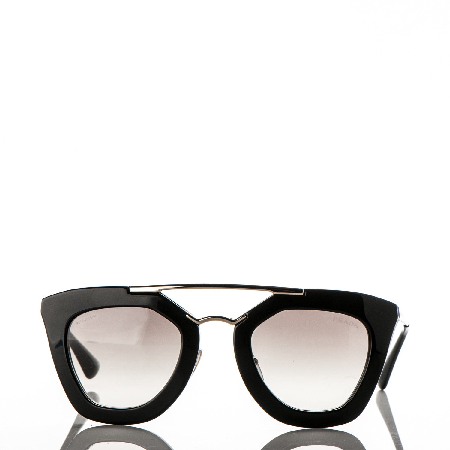Prada Acetate Cinema Sunglasses SPR 09Q Black 2 of 6