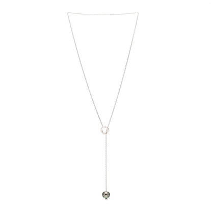 Mikimoto 18K White Gold Diamond Black South Sea Pearl 10mm Pearls In Motion Lariat Necklace 3 of 4
