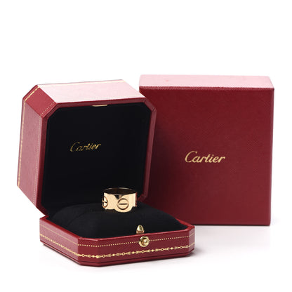 Cartier 18K Yellow Gold 11mm LOVE Ring 56 7.5 5 of 5