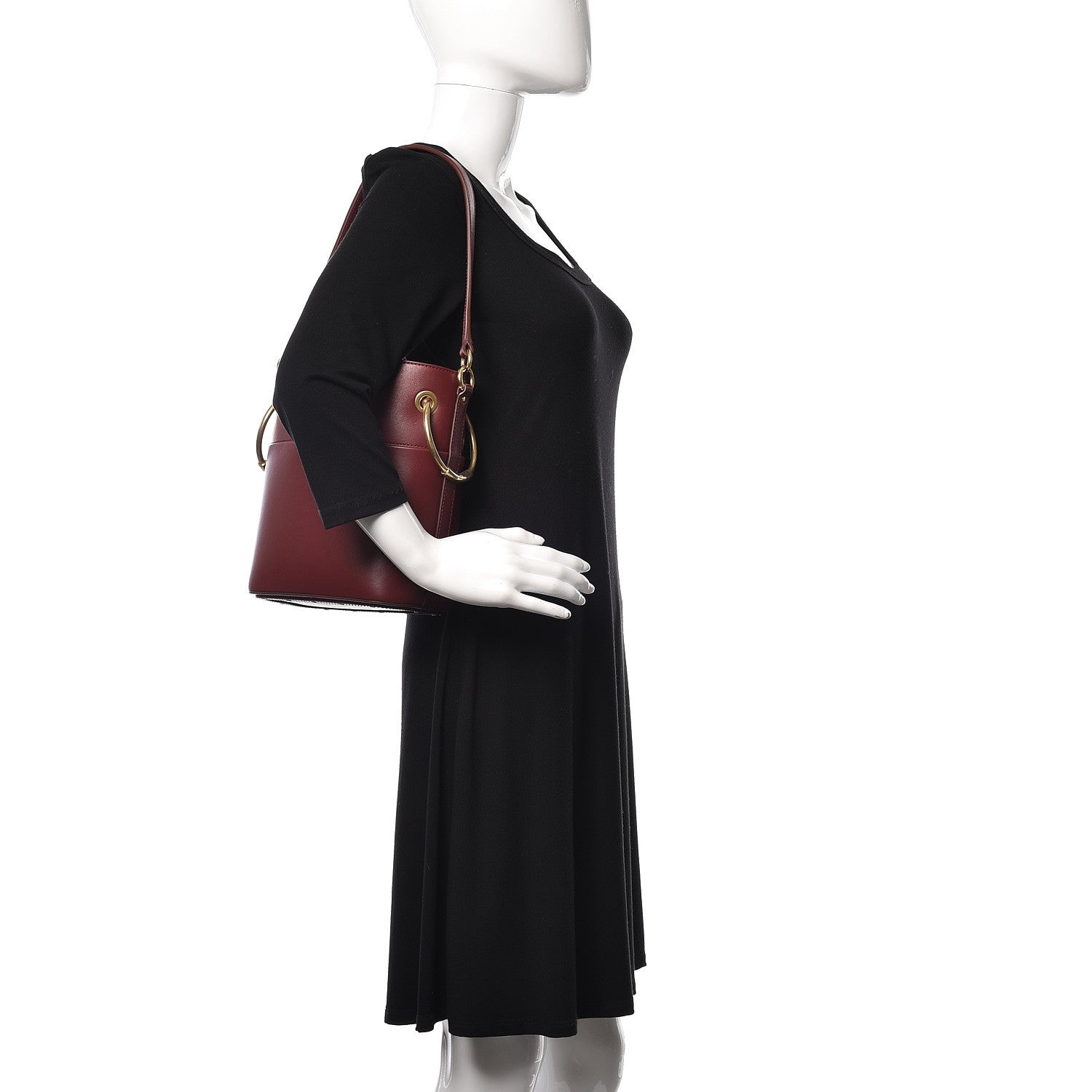 Chloe Smooth Calfskin Small Roy Bucket Bag Plum Purple 3 of 12