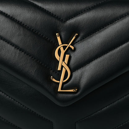 Saint Laurent Calfskin Y Quilted Monogram Small Loulou Chain Satchel Black 8 of 10