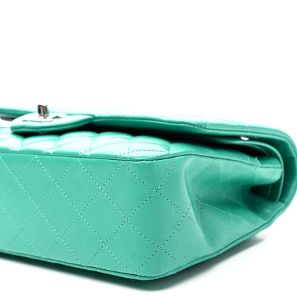 Chanel Lambskin Quilted Medium Double Flap Green 9 of 12