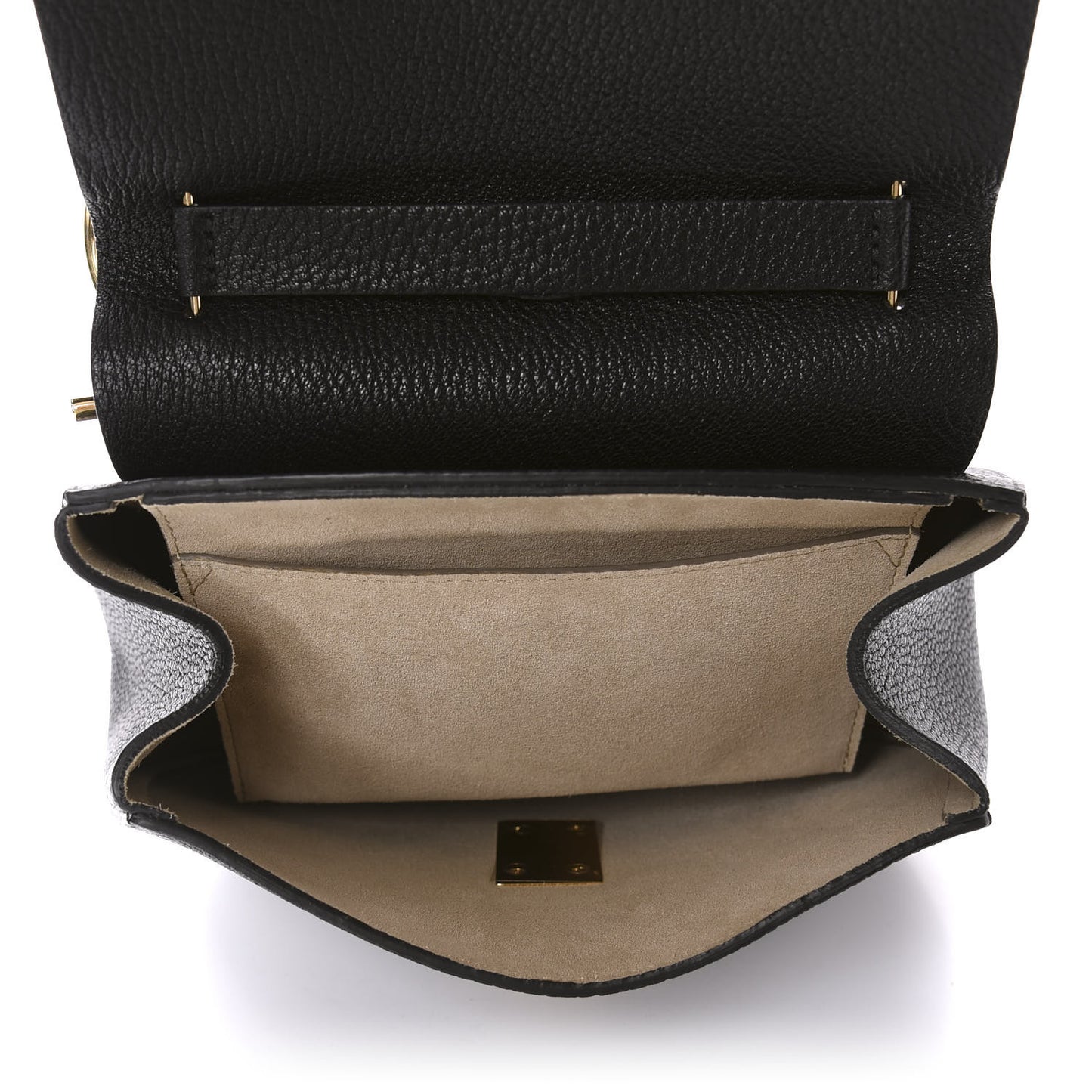Grained Lambskin Drew Shoulder Bag Black