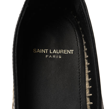 Saint Laurent Lambskin Monogram Espadrilles 40.5 Black 7 of 9
