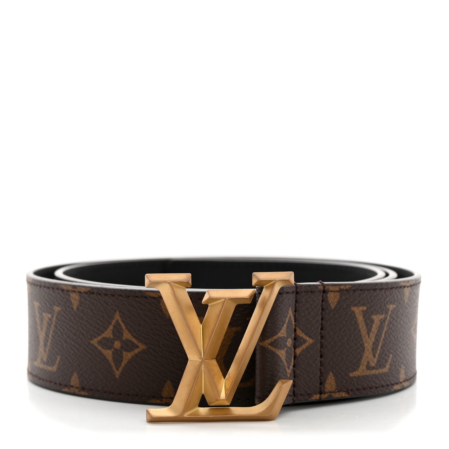 Calfskin Monogram 40mm LV Pyramide Belt 95 38 Black