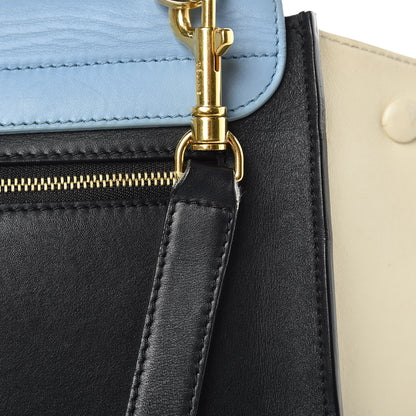 Celine Smooth Calfskin Medium Tri-Color Trapeze Blue Lavender 19 of 19