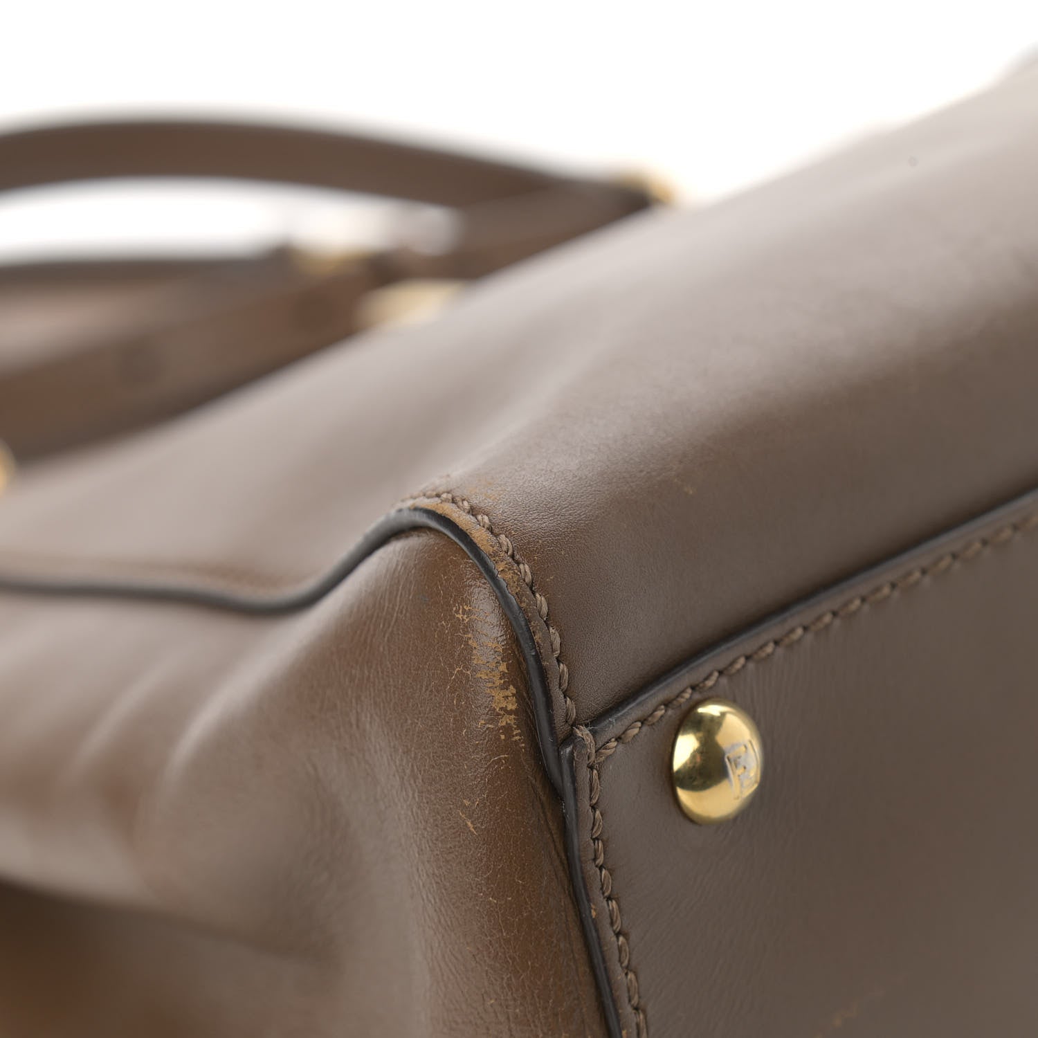 Fendi Vitello Morgan Fabric Jacquard Pequin Medium Peekaboo Iconic Satchel Foresta Tobacco Black 9 of 18