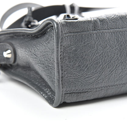 Balenciaga Agneau Classic Silver Hardware Mini City Gris Fossile 8 of 9