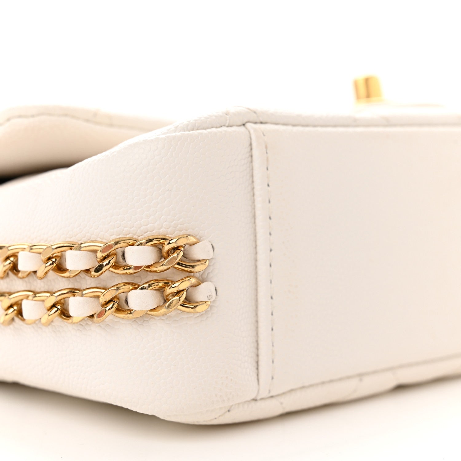 Chanel Caviar Quilted Mini CC You Flap White 9 of 21