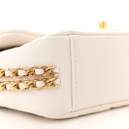 Chanel Caviar Quilted Mini CC You Flap White 9 of 21