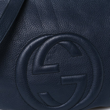 Gucci Pebbled Calfskin Medium Soho Hobo Blue 8 of 10