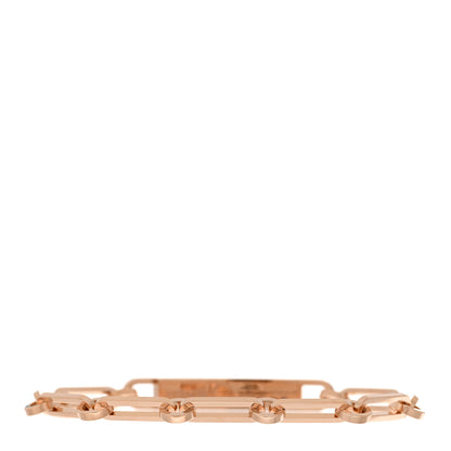 Hermes 18K Rose Gold Diamond Pave PM Kelly Chaine Bracelet ST 2 of 4