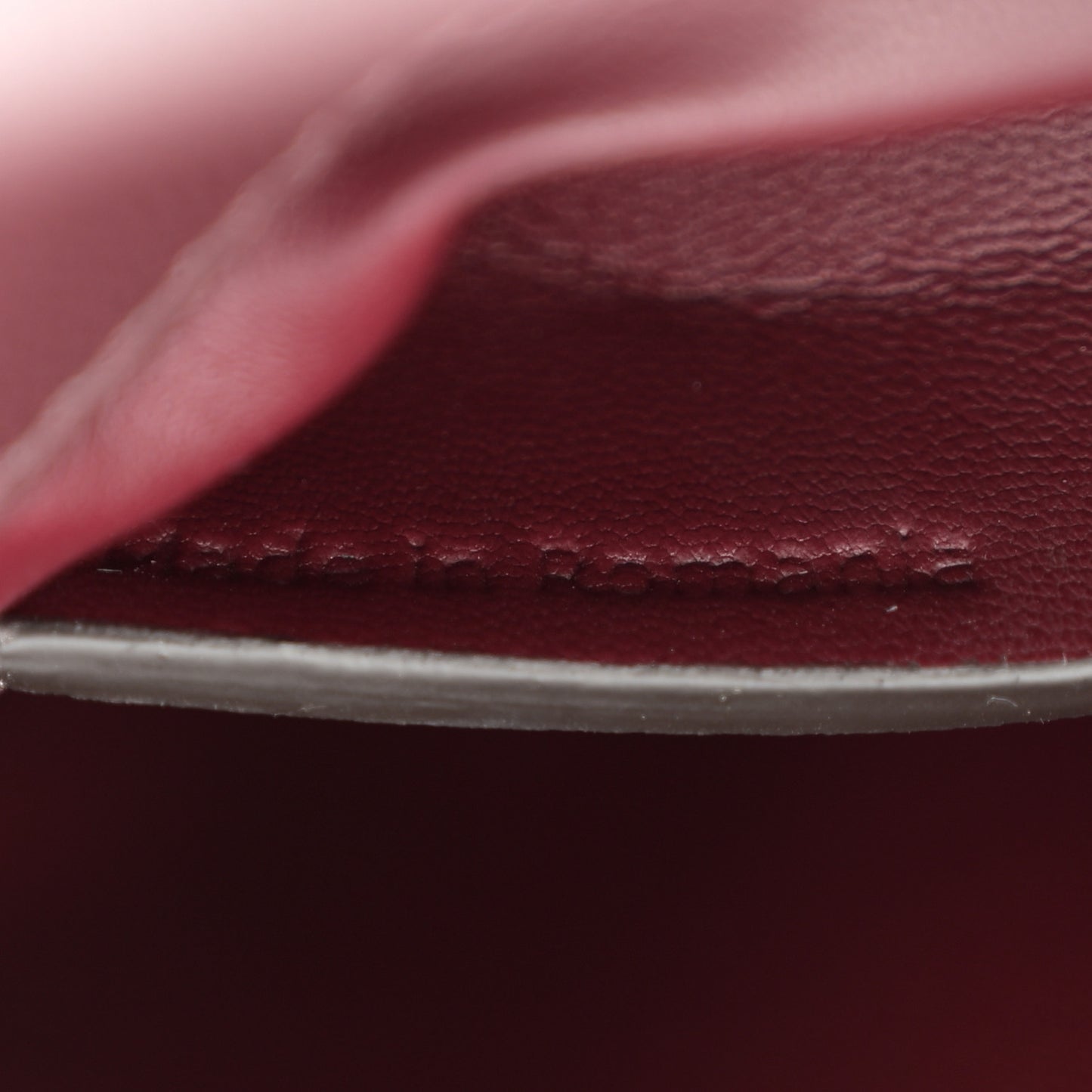 Calfskin Crocodile Embossed Eden Mini Top Handle Burgundy