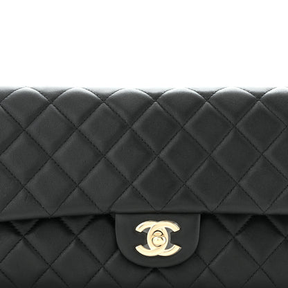 Chanel Lambskin Quilted Flap Clutch Black 9 of 12