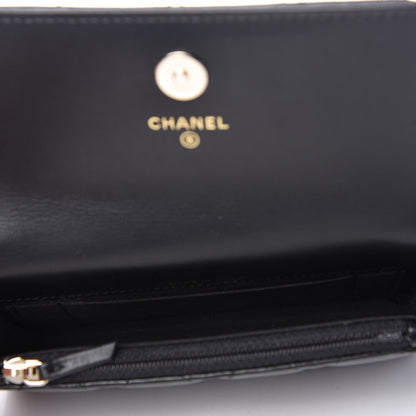 Chanel Calfskin Quilted Maxi Pearls Clutch With Chain Black 5 of 11