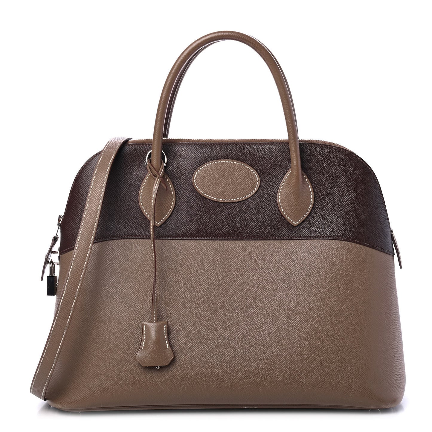 Epsom Bi-Color Bolide 35 Etoupe Chocolate