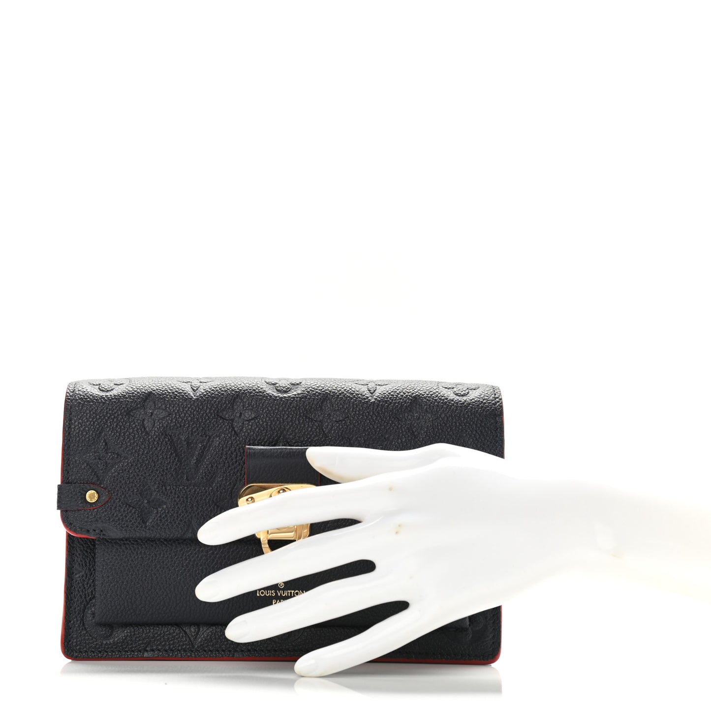 Empreinte Vavin Chain Wallet Marine Rouge