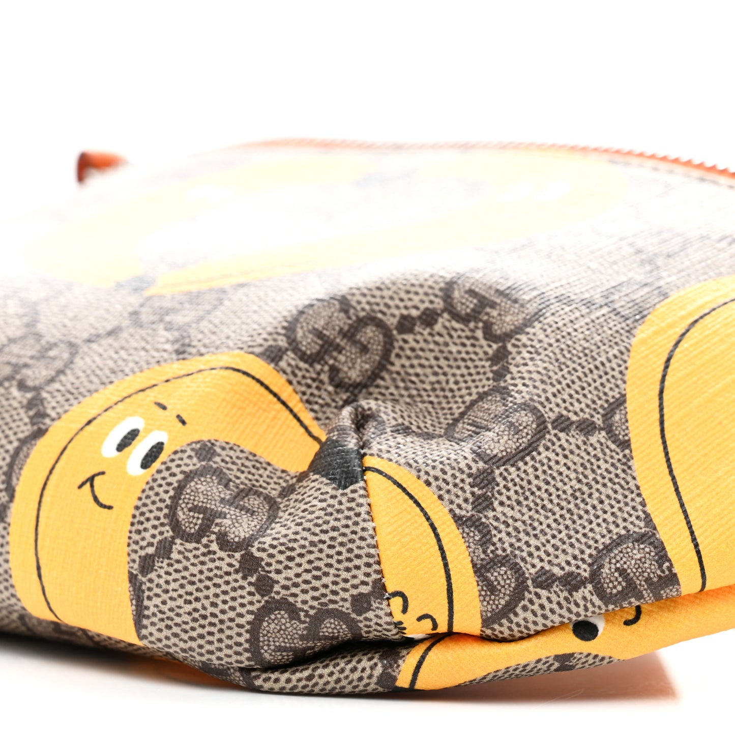 GG Supreme Monogram Banana Childrens Belt Bag Beige Ebony Multicolor Carrot Orange
