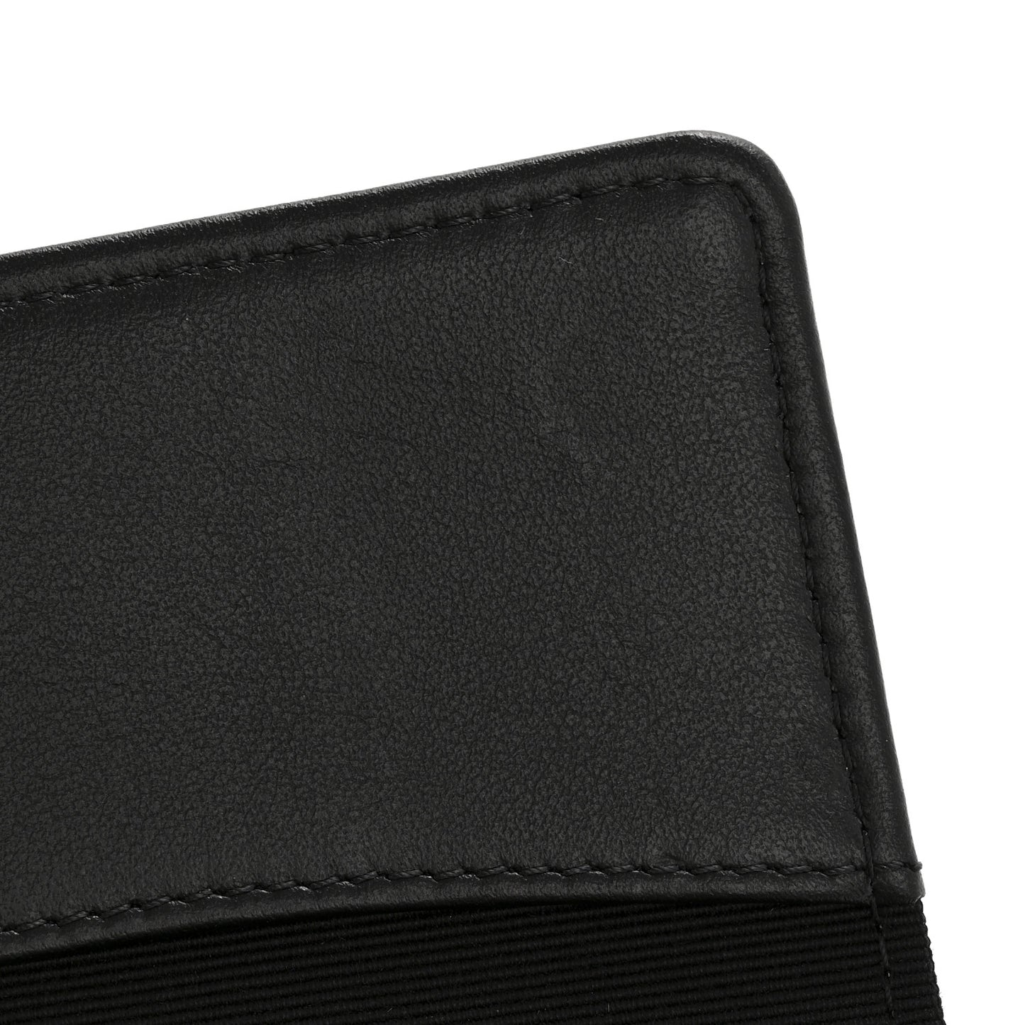 Caviar Embossed Camellia 4 Key Holder Case Black