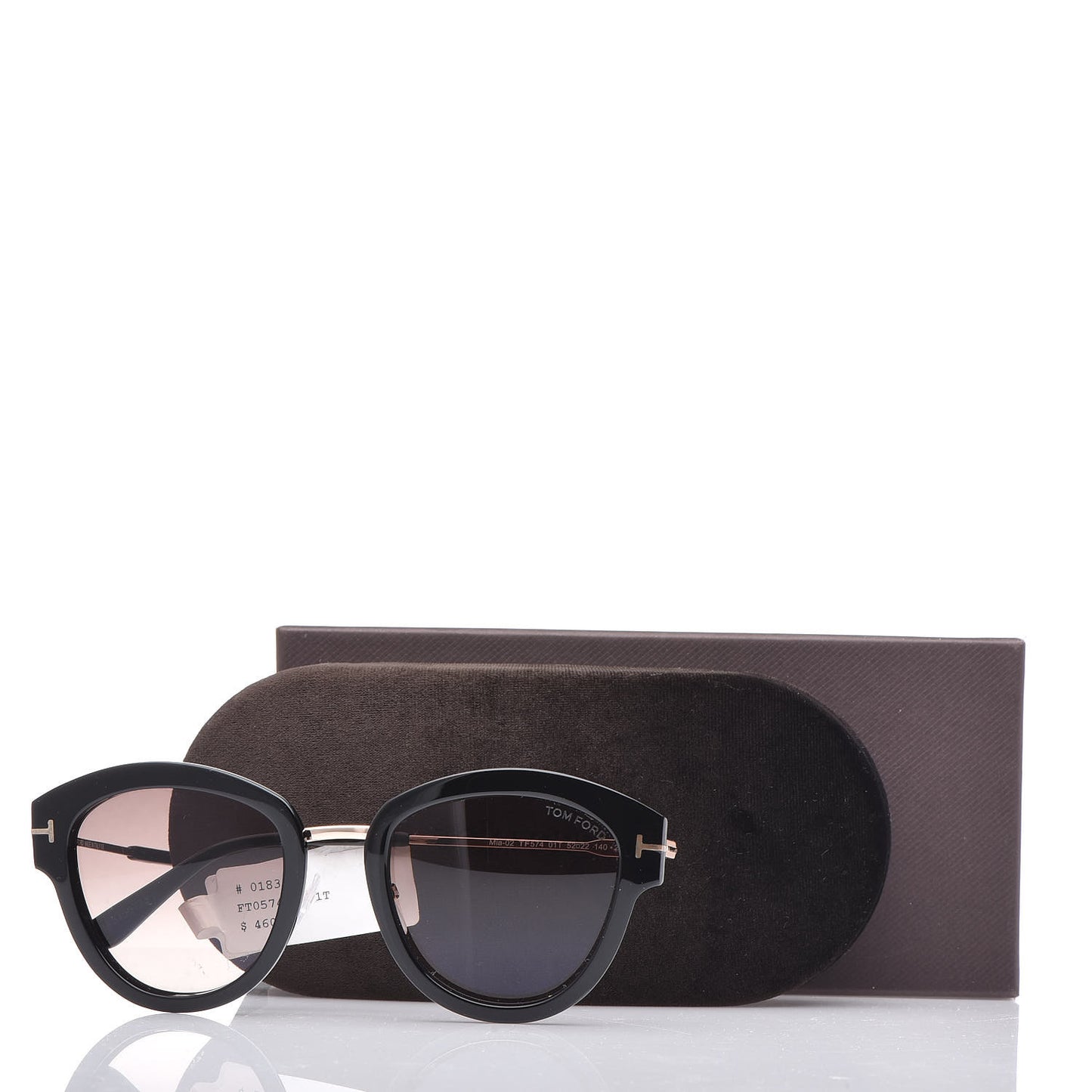 Mia Soft Rounded Sunglasses TF574 Black