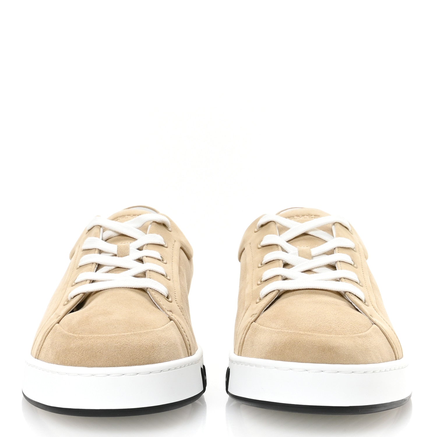 Hermes Suede Goatskin Mens Kid Sneakers 43 Kraft 3 of 9