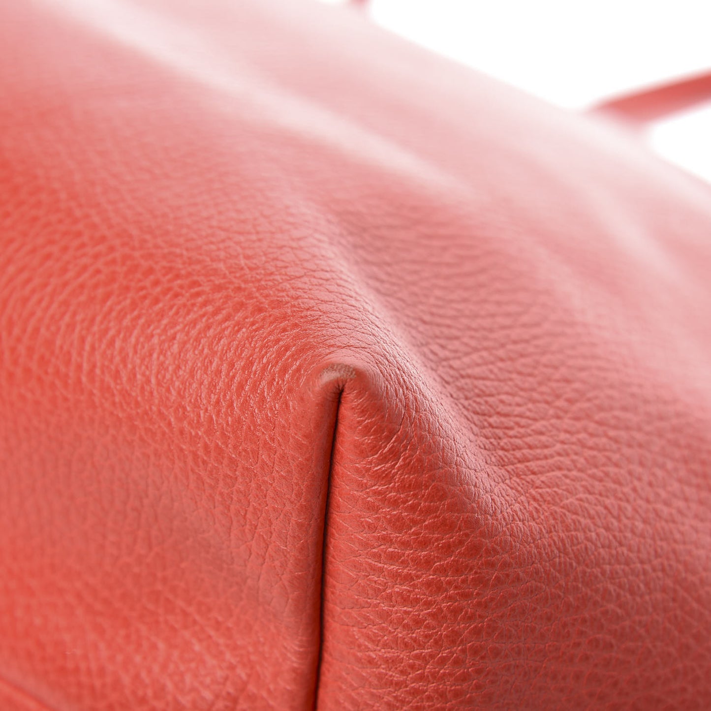Pebbled Calfskin Bamboo Tassel Tote Red