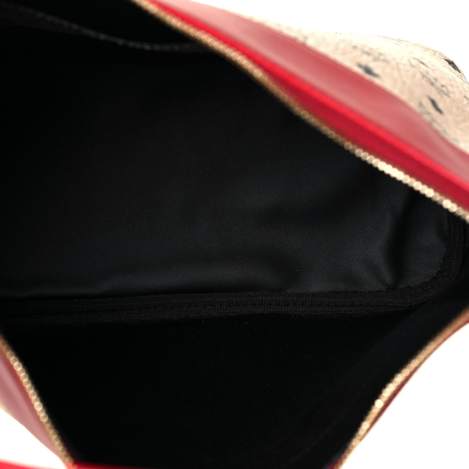 MCM Visetos Klara Crossbody Bag Beige Red 5 of 11