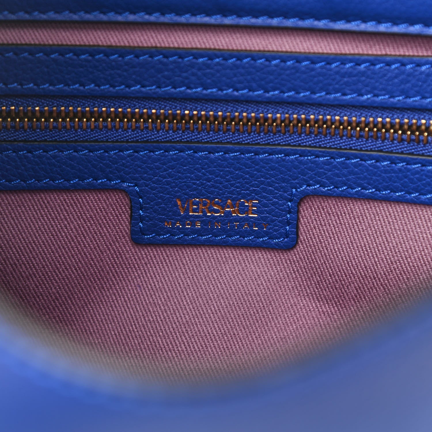 Versace Calfskin La Medusa Medium Hobo Crossbody Lapis 6 of 11