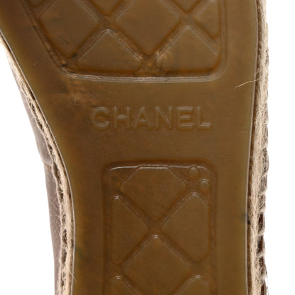 Chanel Lambskin CC Espadrilles 39 Light Brown 8 of 9