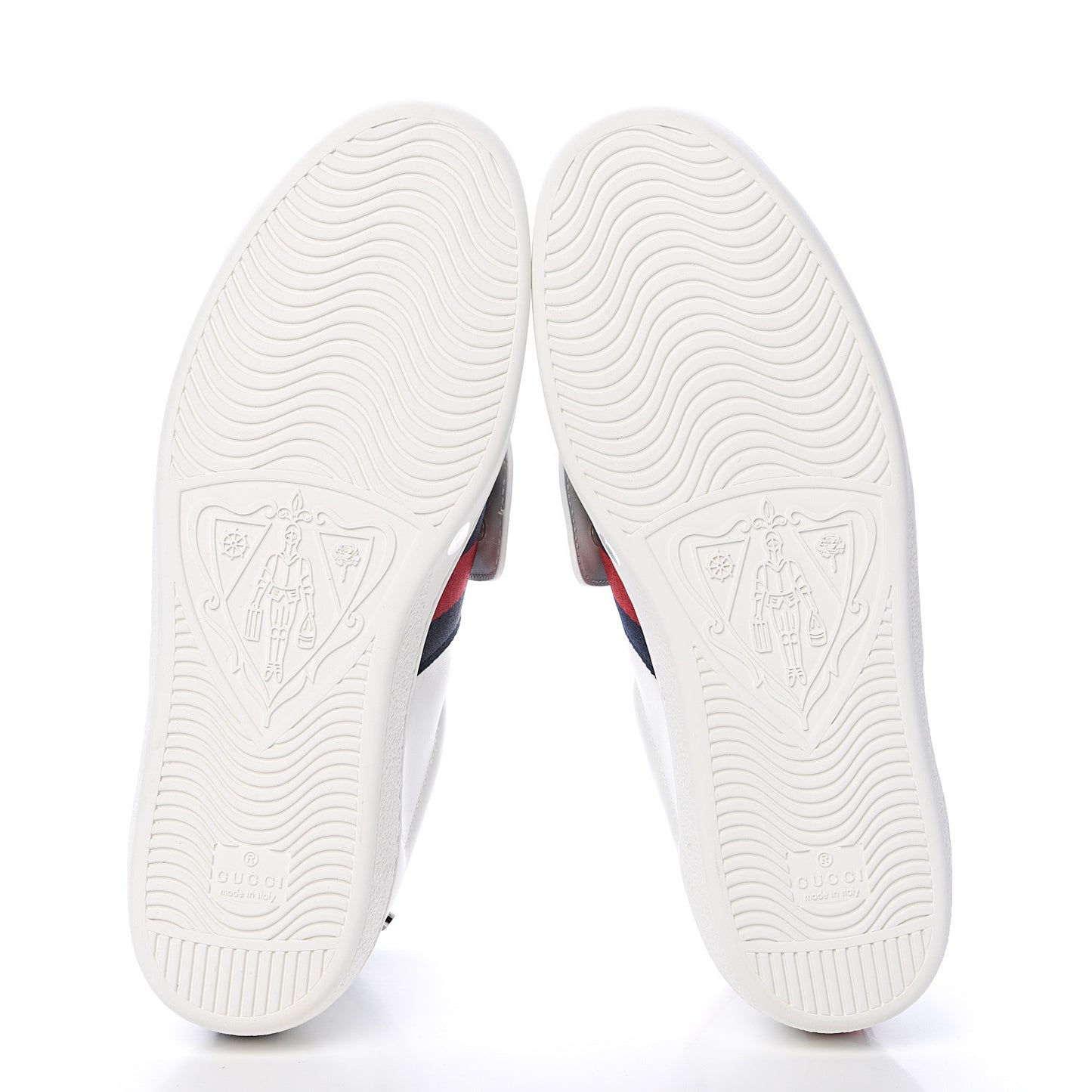 Calfskin Ayers Embroidered Web Mens Ace Removable Patches High Top Sneakers 8.5 White