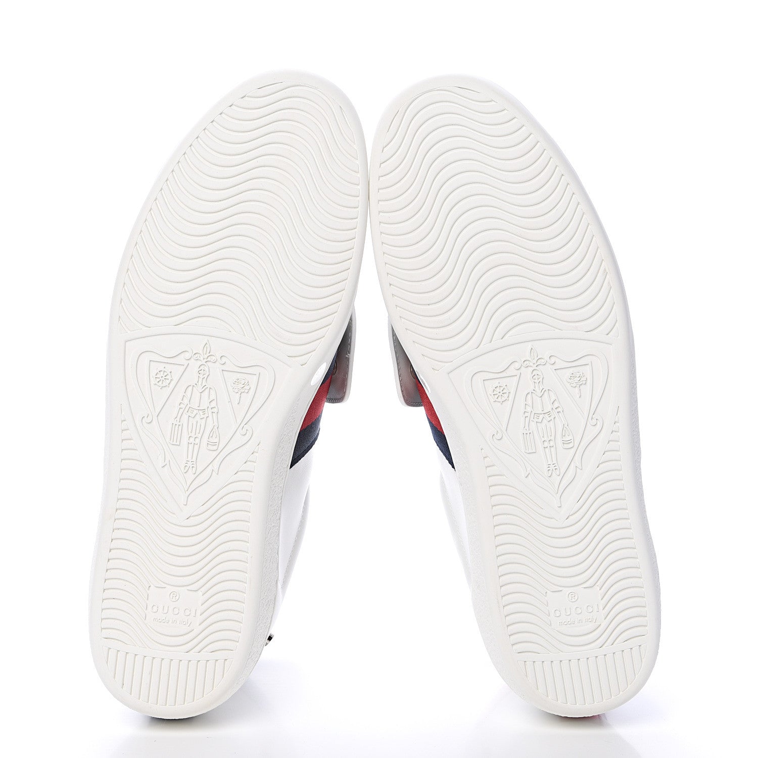 Gucci Calfskin Ayers Embroidered Web Mens Ace Removable Patches High Top Sneakers 8.5 White 5 of 7