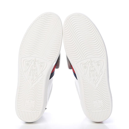 Gucci Calfskin Ayers Embroidered Web Mens Ace Removable Patches High Top Sneakers 8.5 White 5 of 7