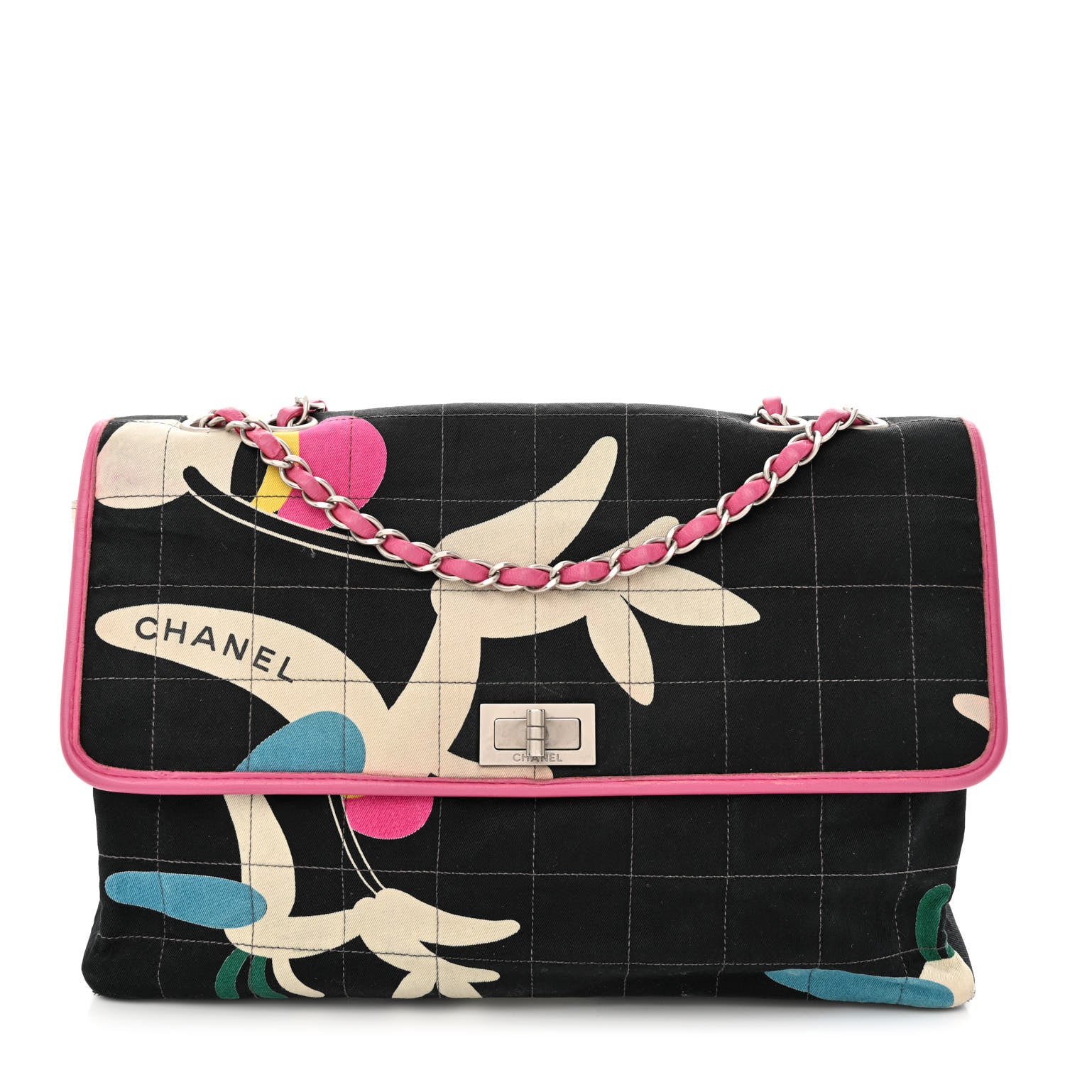 Chanel Canvas Chocolate Bar Quilted Flap Multicolor 1 of 12