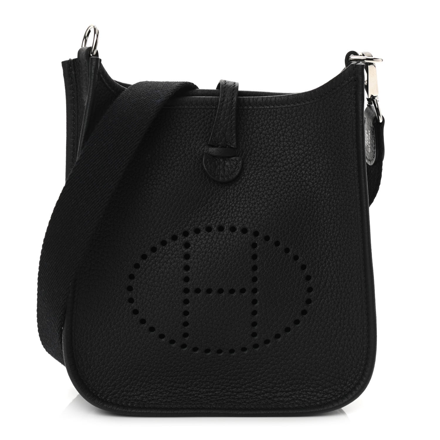 Hermes Taurillon Clemence Evelyne TPM Black 1 of 11