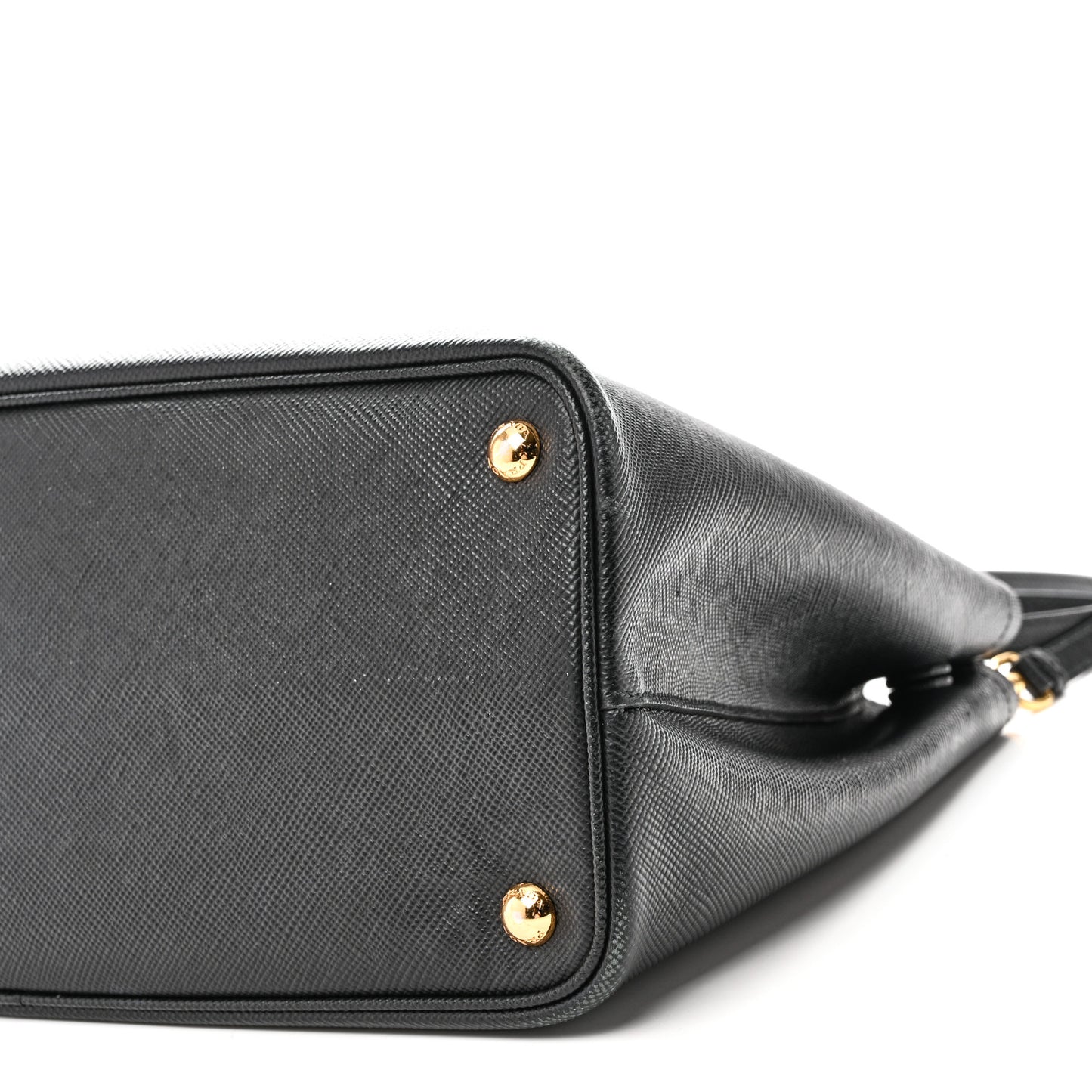 Saffiano Cuir Medium Double Bag Black
