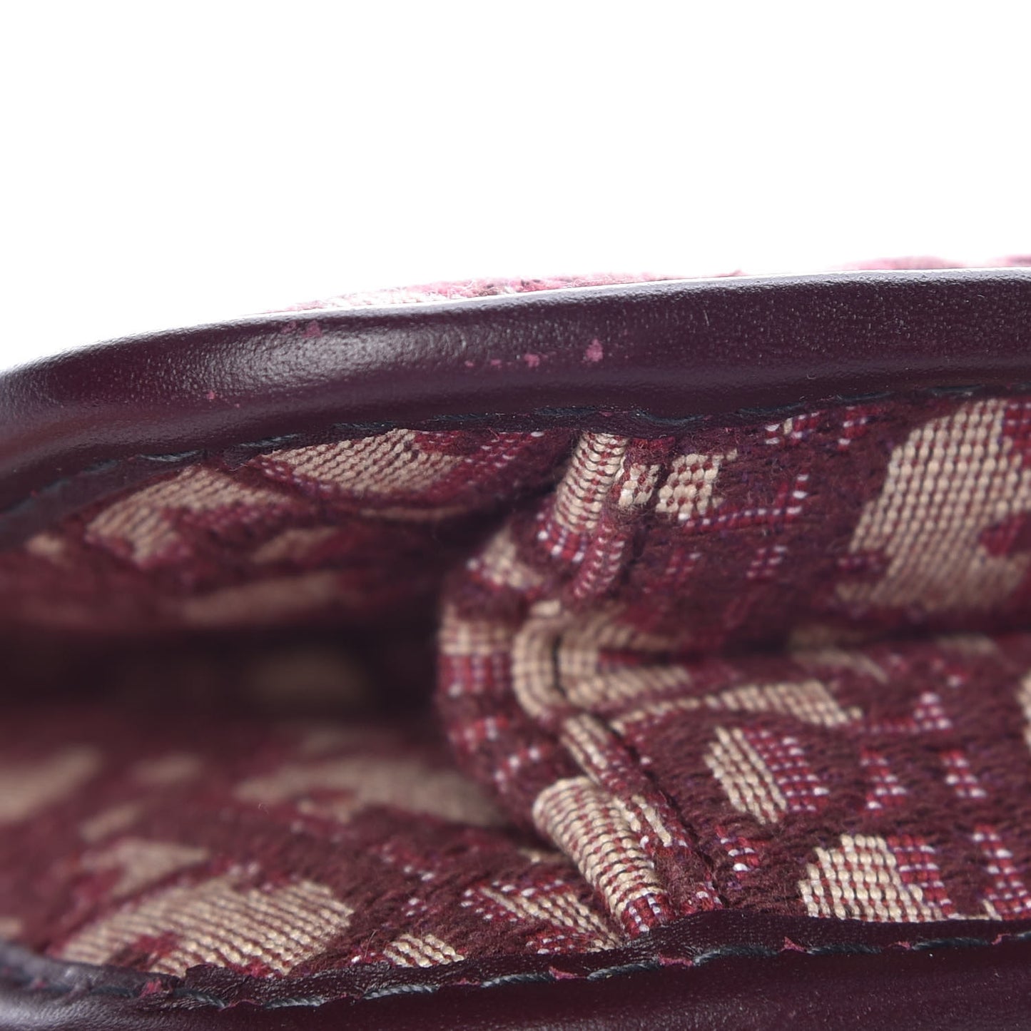 Oblique DiorAddict Flap Bag Burgundy