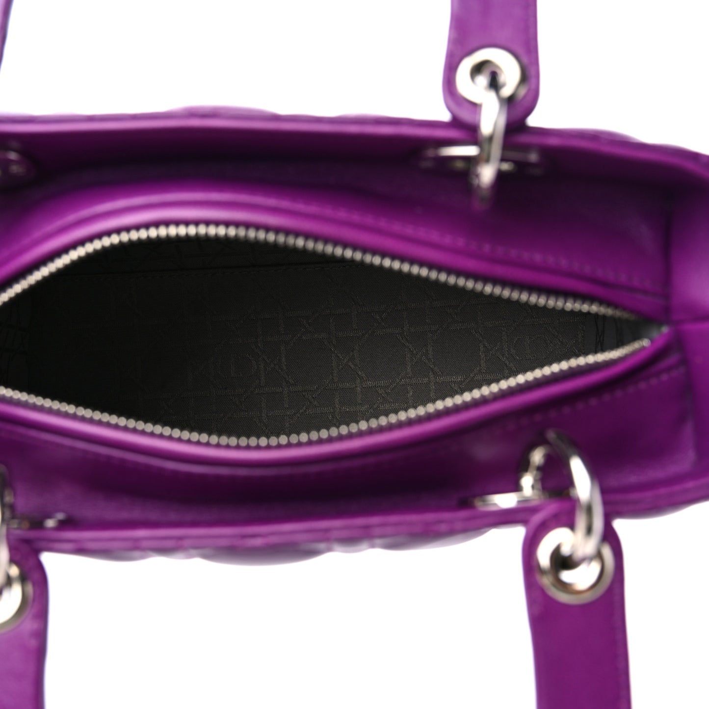 Lambskin Cannage Medium Lady Dior Purple