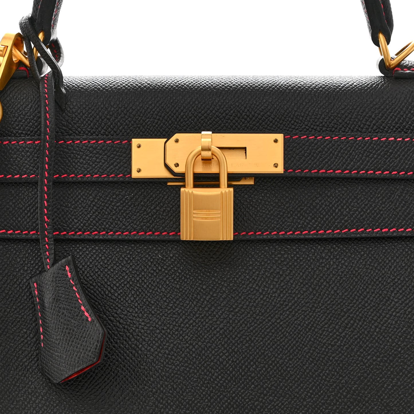 Epsom Horseshoe Kelly Sellier 28 Black Rouge Grenat