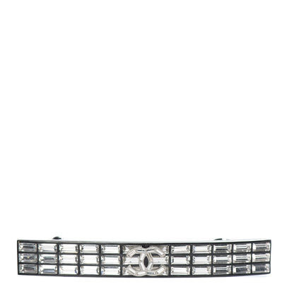 Chanel Crystal CC Hair Clip Barrette Silver 1 of 4