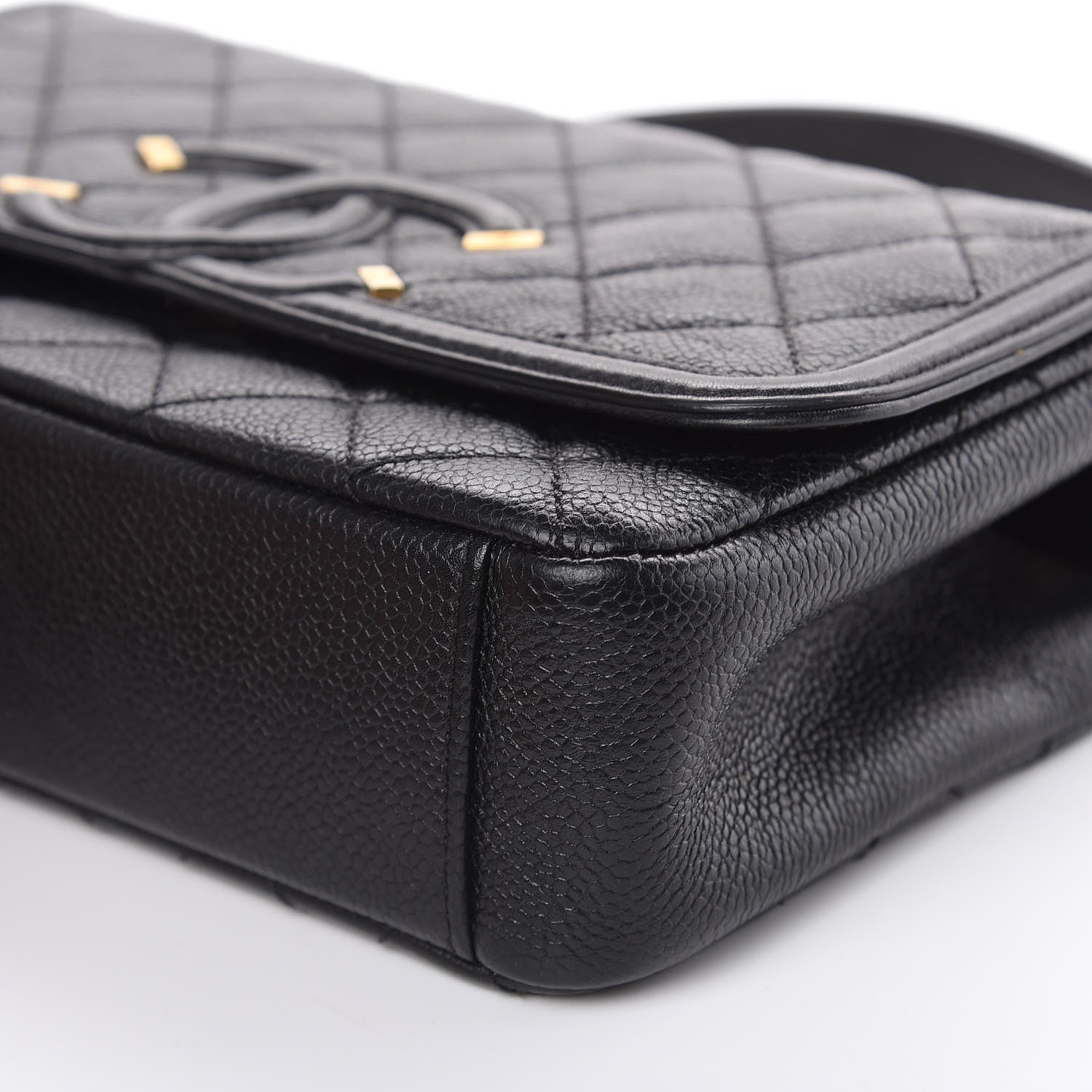 Chanel Caviar Quilted Small CC Filigree Flap Black 9 of 15