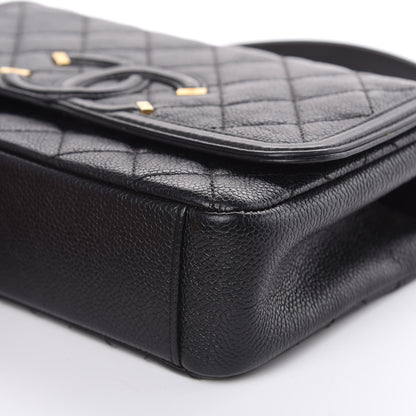 Chanel Caviar Quilted Small CC Filigree Flap Black 9 of 15