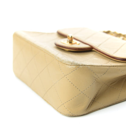 Chanel Lambskin Quilted Mini Square Flap Beige 6 of 10