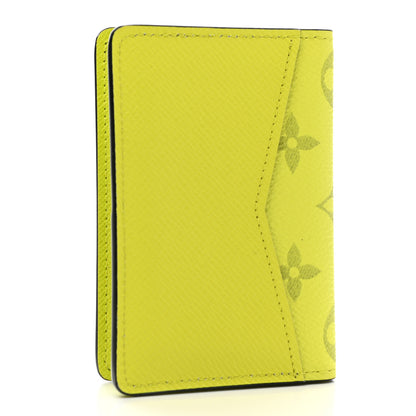 Louis Vuitton Monogram Taiga Pocket Organizer Yellow 3 of 8