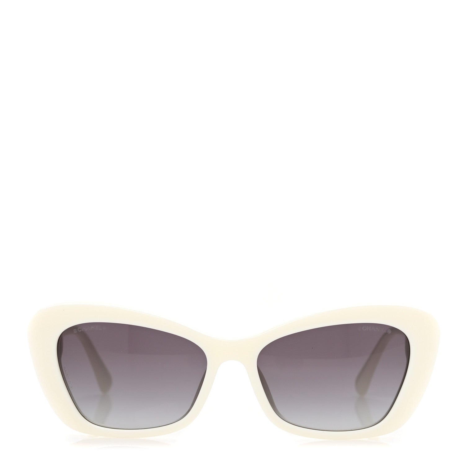 Chanel Acetate Pearl Cat Eye CC Sunglasses 5481-H-A White 2 of 8