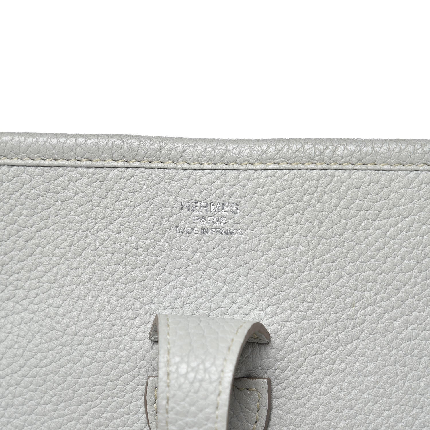 Hermes Taurillon Clemence Evelyne III PM Gris Perle Bleu Lin 6 of 12