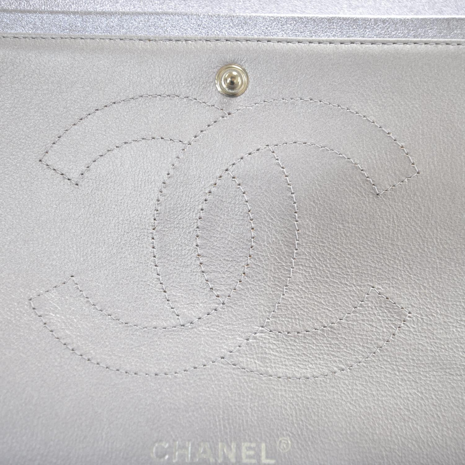 Chanel Metallic Lambskin Quilted Jumbo Flap Lilac 8 of 10
