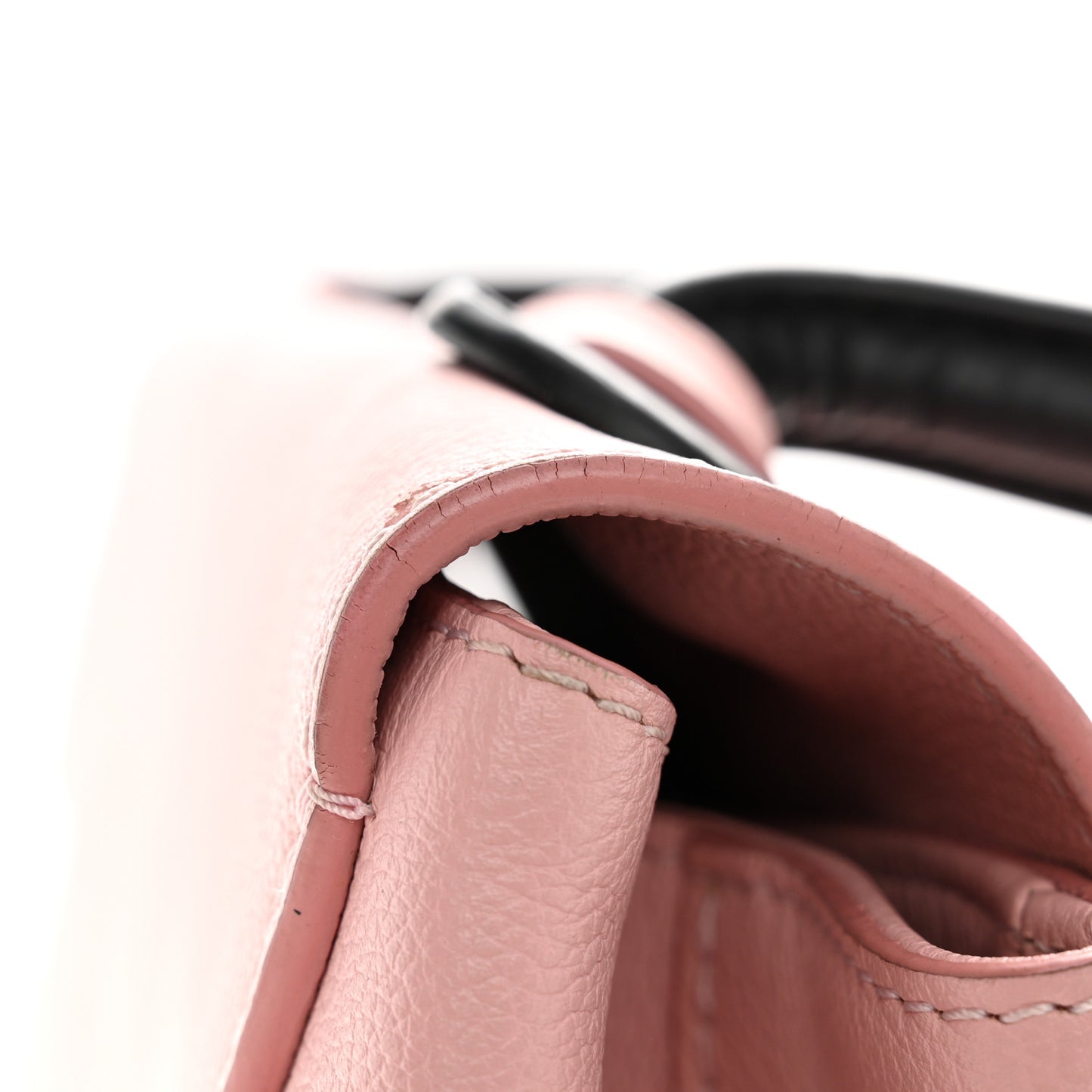 Calfskin Snakeskin Lockme MM Rose Ballerine