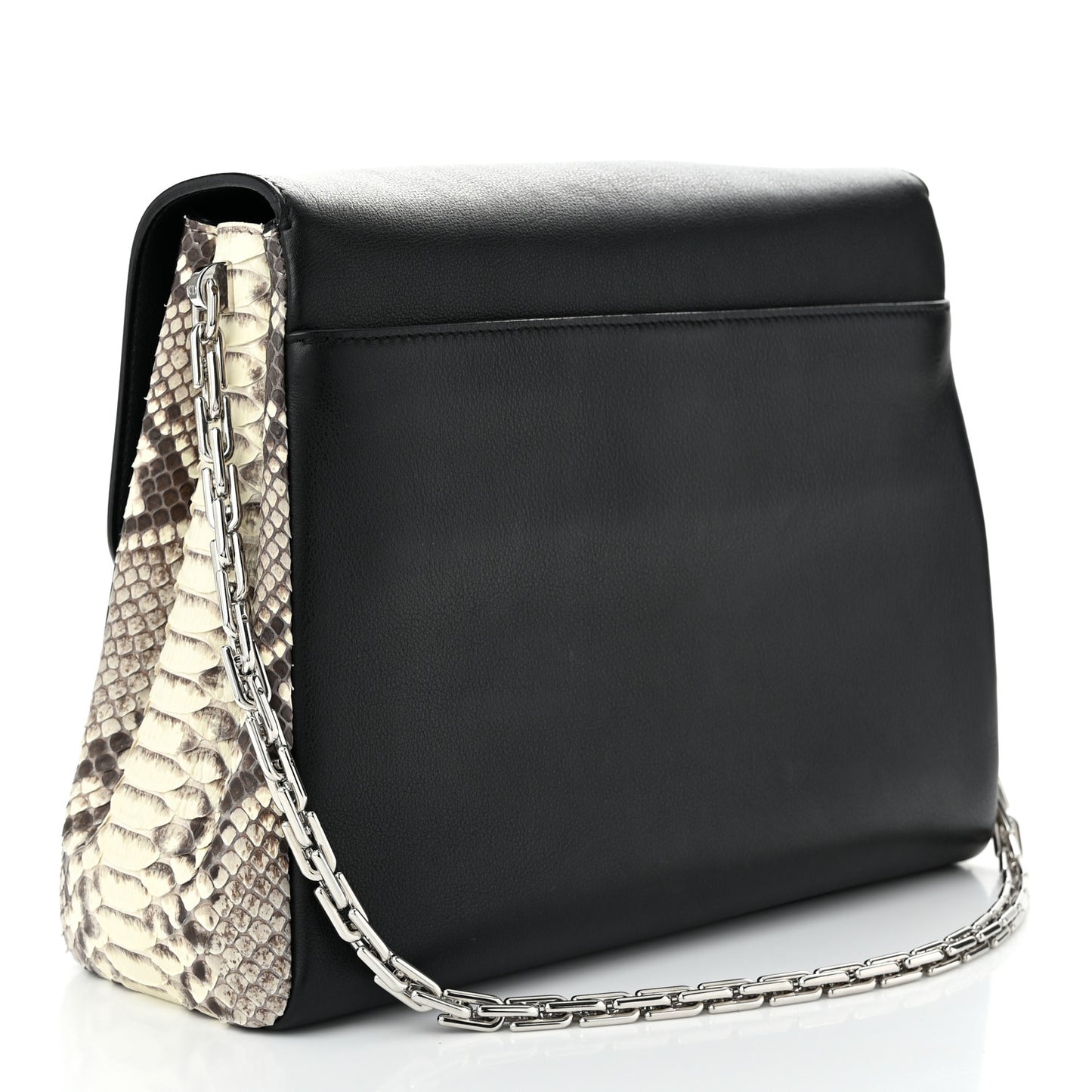 Calfskin Snakeskin Small Diorling Black